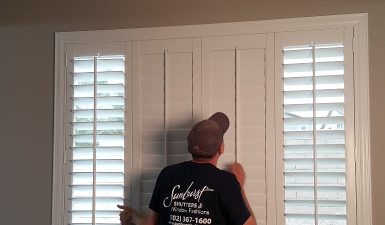 Installation of plantation shutters in San Antonio